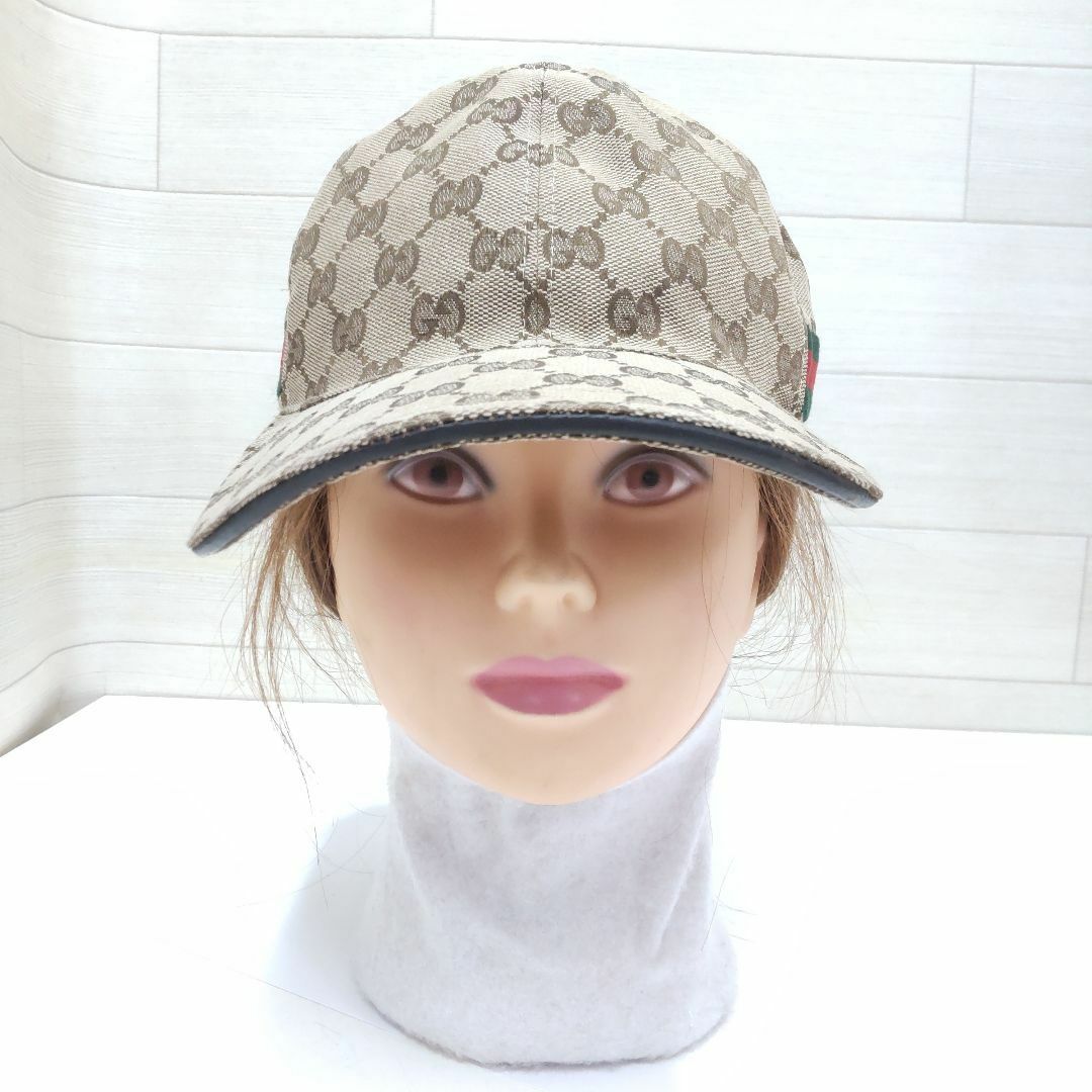 Gucci(グッチ)の正規品鑑定済み　GUCCI　グッチ　GGキャンバス　キャップ　YJ184 レディースの帽子(キャップ)の商品写真