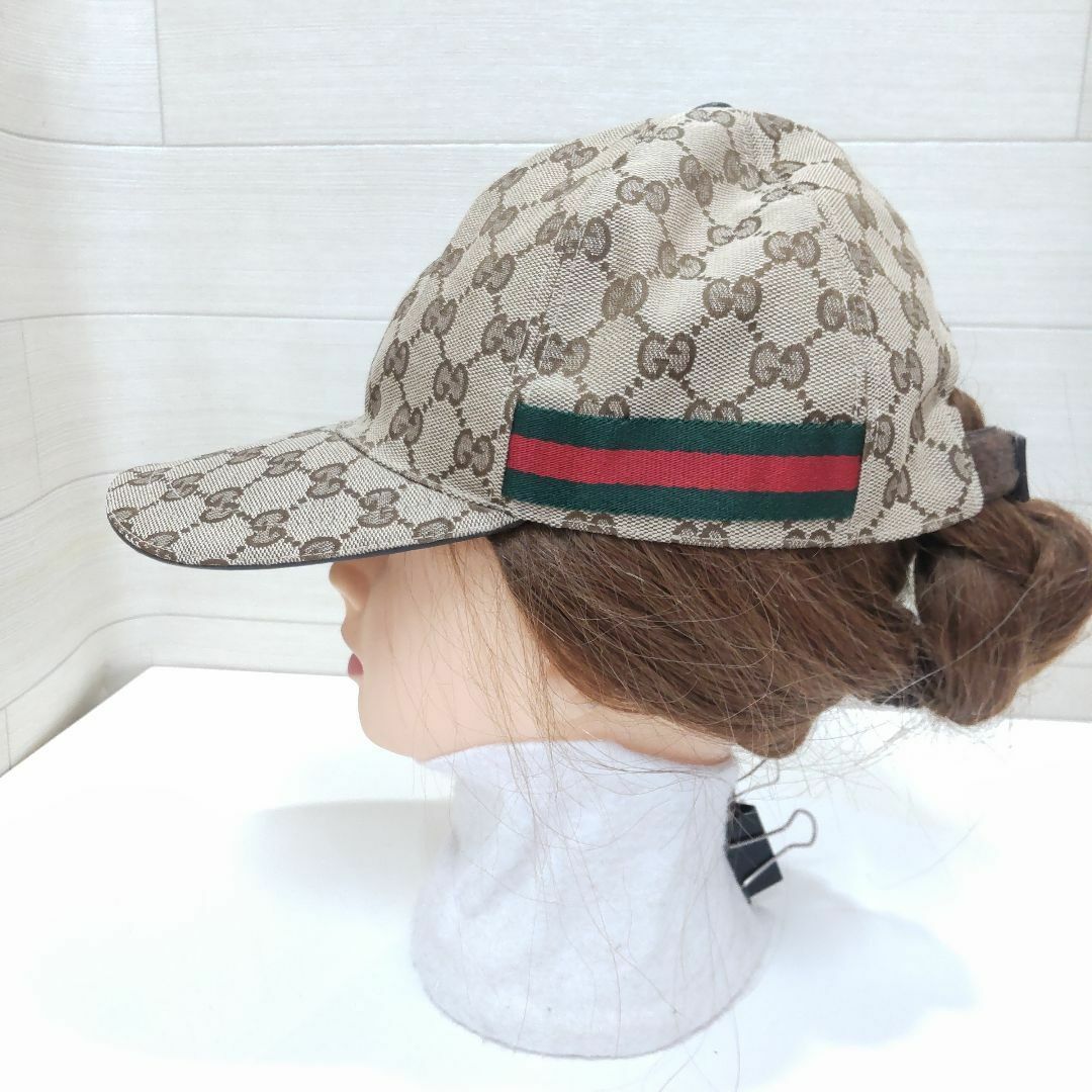 Gucci(グッチ)の正規品鑑定済み　GUCCI　グッチ　GGキャンバス　キャップ　YJ184 レディースの帽子(キャップ)の商品写真