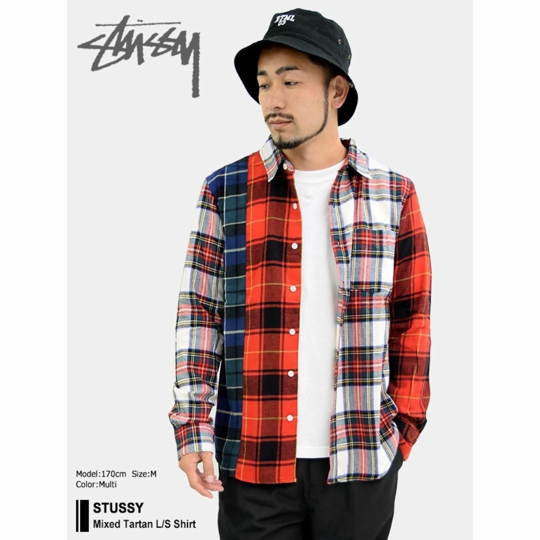 STUSSY(ステューシー)のSTUSSY ステューシー クレイジーパターン チェック ネルシャツ メンズのトップス(シャツ)の商品写真