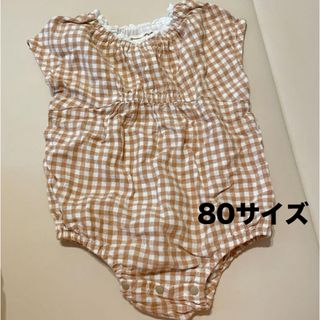 tete a tete - テータテート　ギンガムチェックロンパース　80サイズ