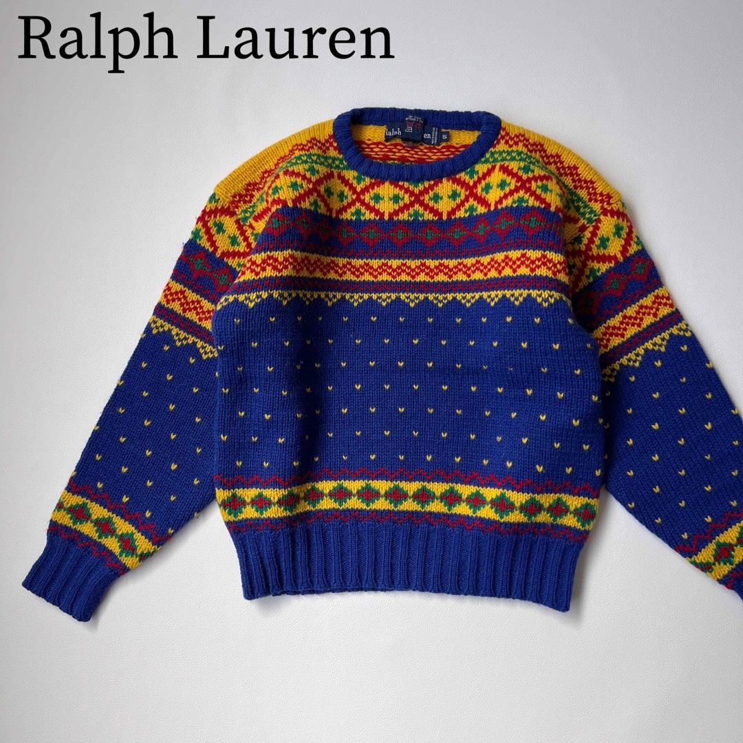 Ralph Lauren(ラルフローレン)のRalph Lauren ラルフローレン　ニット　セーター　総柄　肉厚 レディースのトップス(ニット/セーター)の商品写真