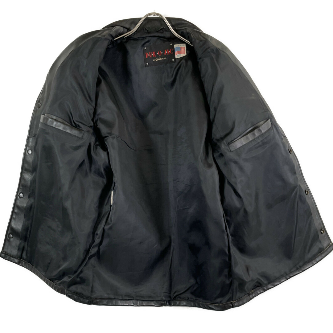 schott(ショット)のショット ブラック DUROJAC レザーコート 42 メンズのジャケット/アウター(その他)の商品写真