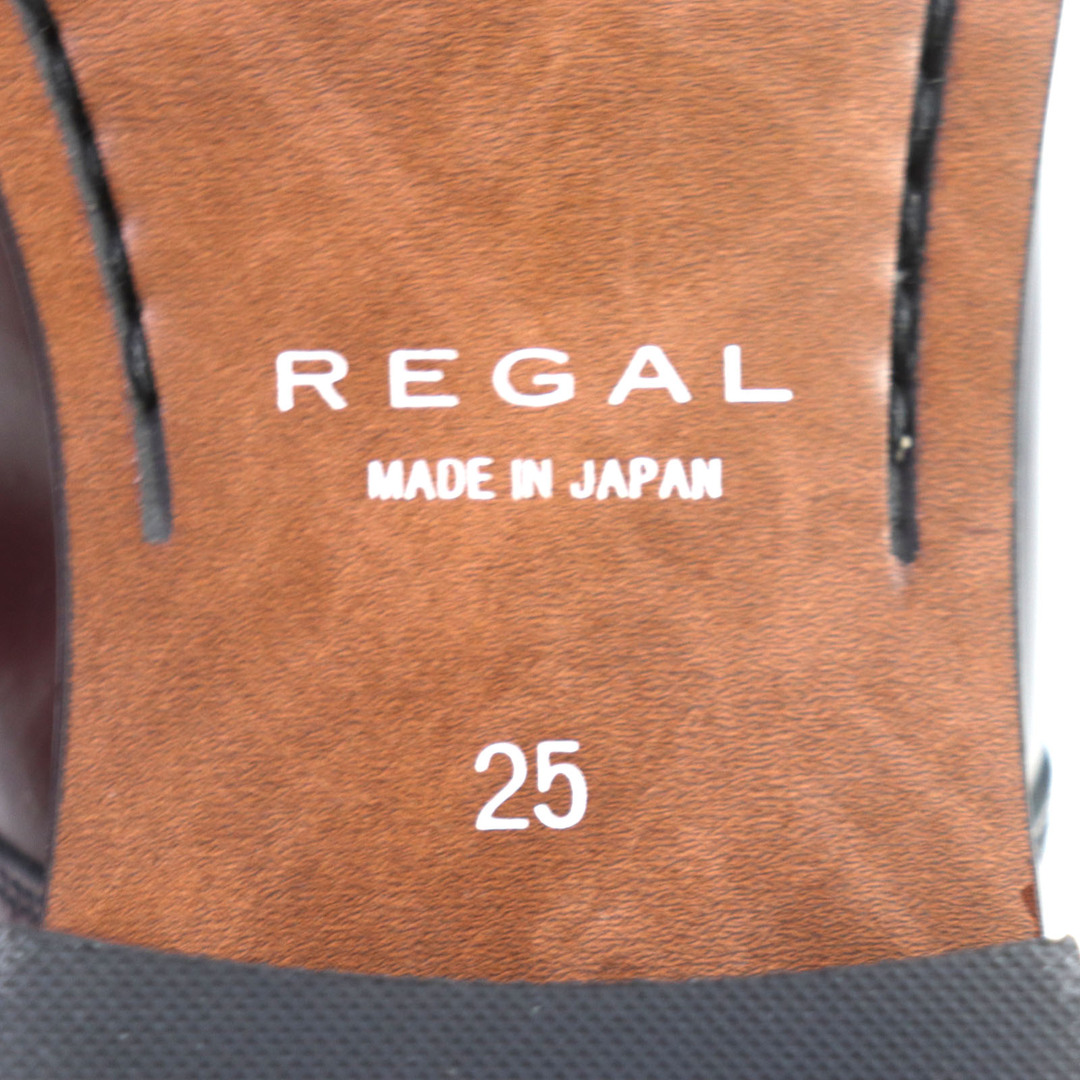 REGAL(リーガル)の未使用品▼REGAL リーガル Uチップ レースアップ レザーシューズ ブラック 25 箱付き 日本製 メンズ ビジネス◎ メンズの靴/シューズ(ドレス/ビジネス)の商品写真