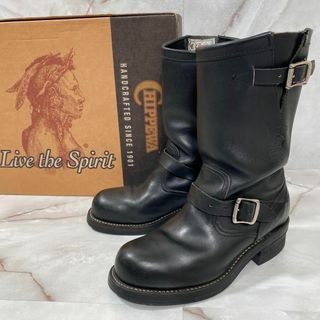 チペワ(CHIPPEWA)の美品　チペワ　27863 スチールトゥエンジニアブーツ　ブラック　US6(ブーツ)