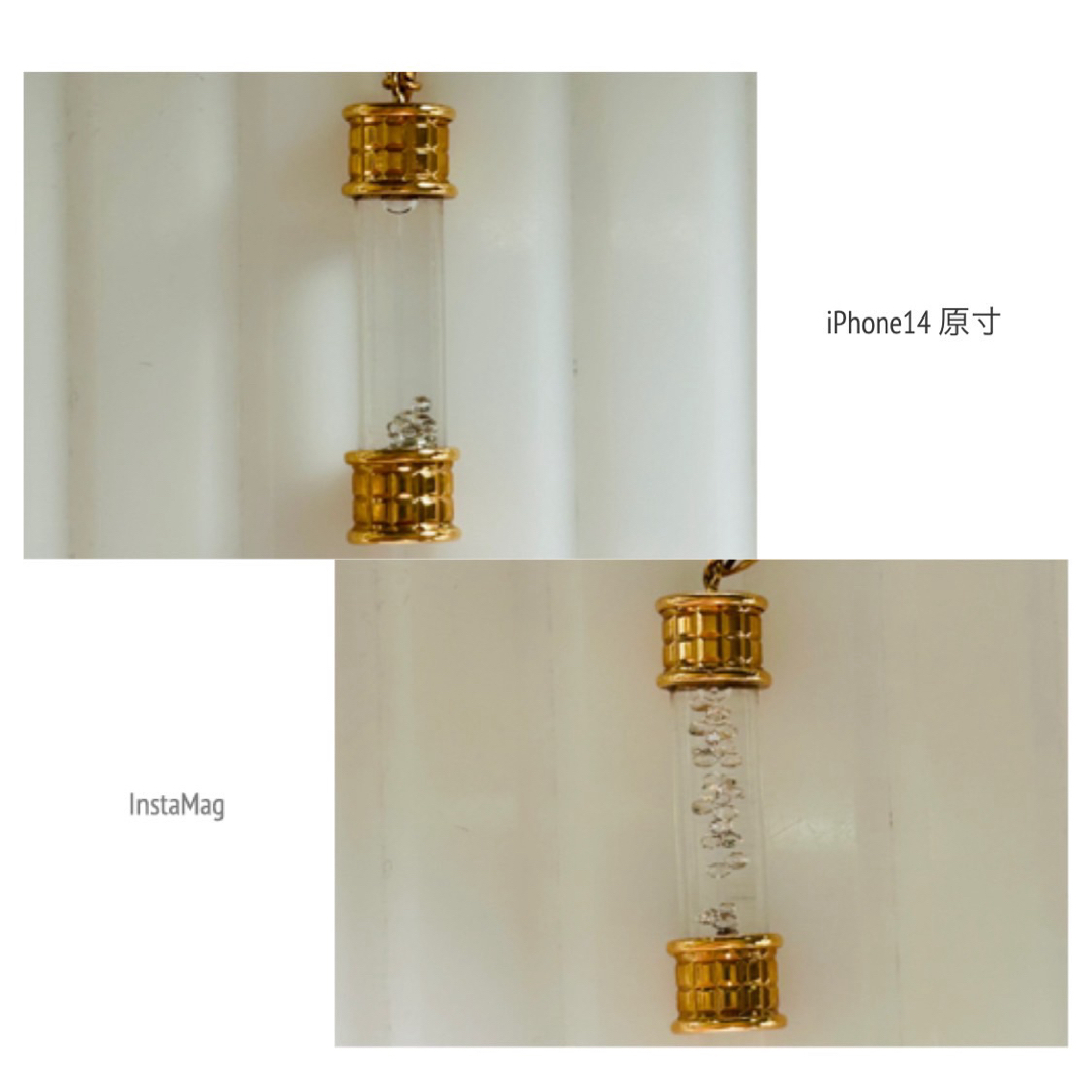 (R0329-1) K18PG砂時計風ダイアモンド入りペンダントトップ レディースのアクセサリー(ネックレス)の商品写真