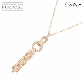 カルティエ(Cartier)のカルティエ Cartier アグラフ ダイヤ ネックレス 40cm K18 PG ピンクゴールド 750【証明書付き】 VLP 90220024(ネックレス)