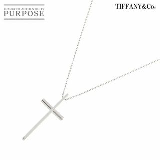 ティファニー(Tiffany & Co.)のティファニー TIFFANY&Co. クロス ネックレス 45cm K18 WG ホワイトゴールド 750 VLP 90221393(ネックレス)