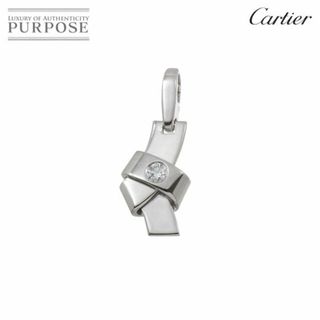 カルティエ(Cartier)のカルティエ Cartier ノット ダイヤ ペンダント トップ K18 WG ホワイトゴールド 750 チャーム VLP 90223501(ブレスレット/バングル)