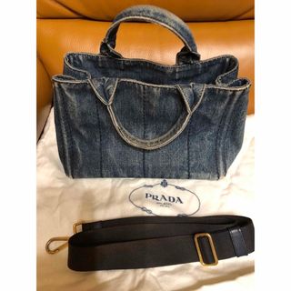 プラダ(PRADA)の花様専用　PRADAカナパ　デニム(トートバッグ)