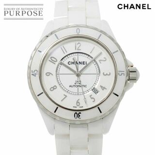 シャネル(CHANEL)のシャネル CHANEL J12 42mm H2981 メンズ 腕時計 ホワイト セラミック デイト オートマ 自動巻き ウォッチ VLP 90229186(腕時計(アナログ))