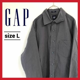 ギャップ(GAP)の90s 古着 ギャップ 長袖シャツ ストライプ オーバーサイズ L (シャツ)