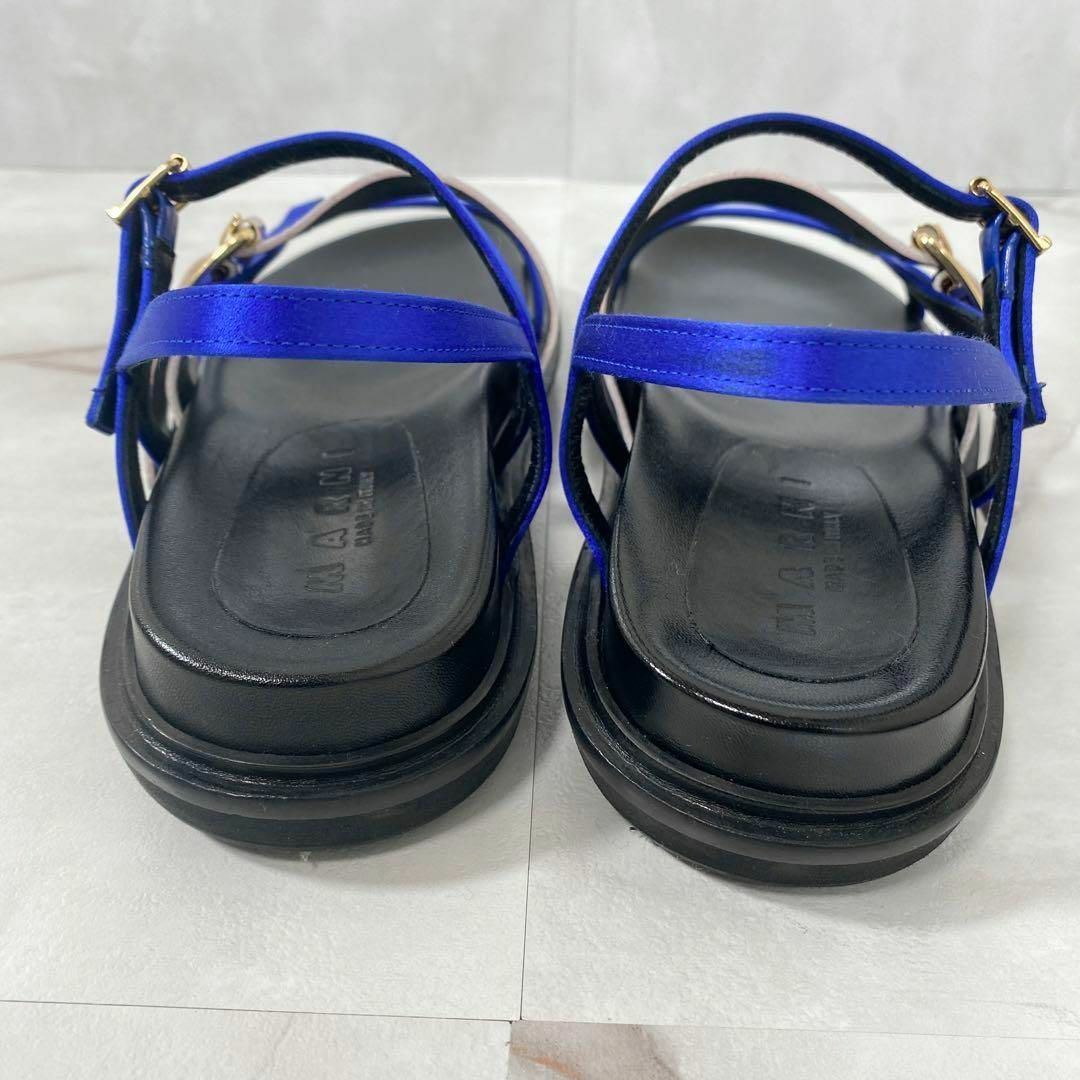 Marni(マルニ)のマルニ　レザーコンビサンダル　ブラック　ブルー　ホワイト　36(約23cm) レディースの靴/シューズ(サンダル)の商品写真