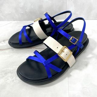 Marni - マルニ　レザーコンビサンダル　ブラック　ブルー　ホワイト　36(約23cm)