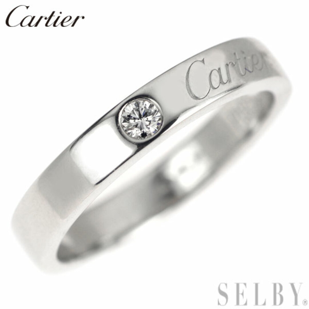 Cartier(カルティエ)のカルティエ Pt950 ダイヤモンド リング 47号 エングレーブド レディースのアクセサリー(リング(指輪))の商品写真