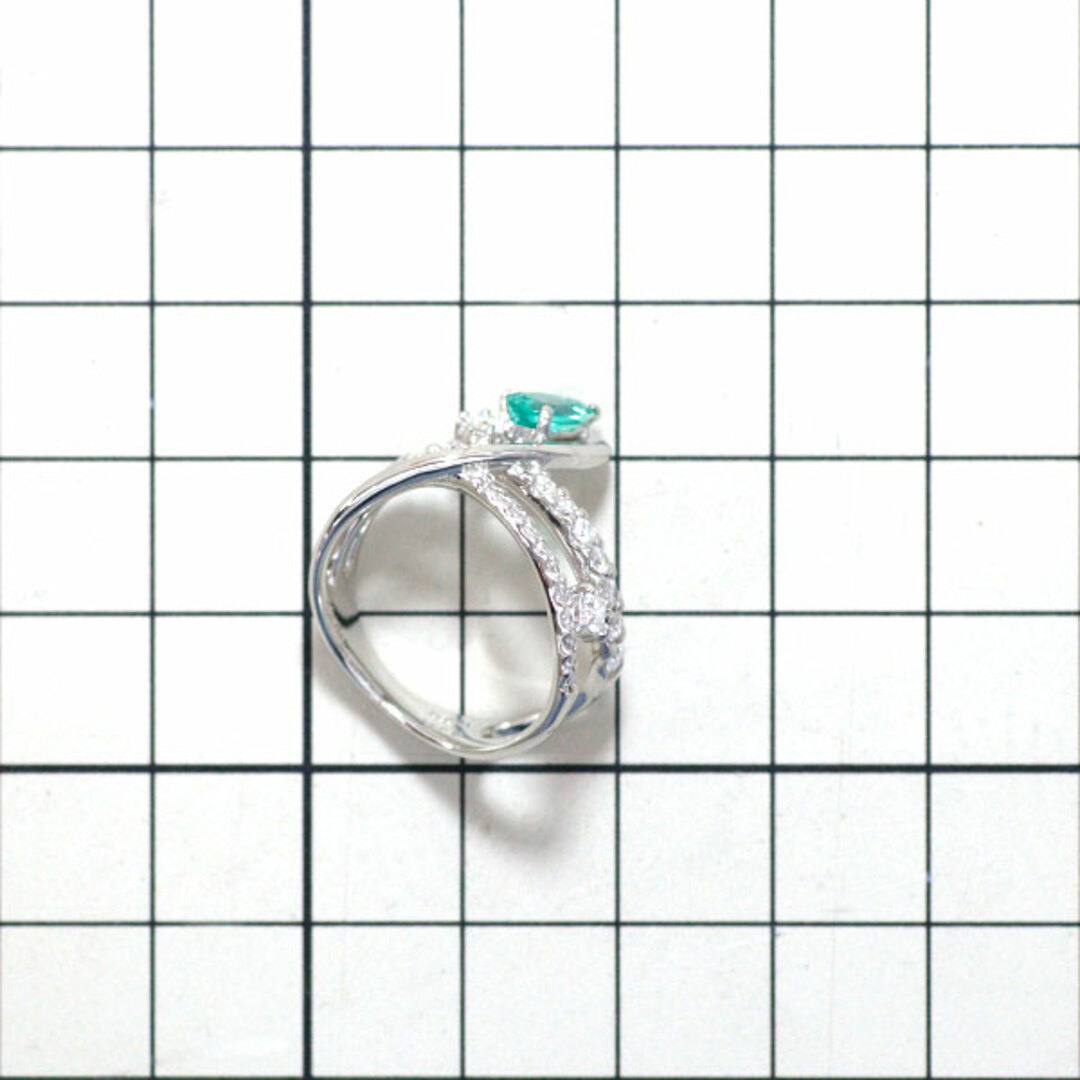 Pt900 ペアシェイプ エメラルド ダイヤモンド リング 0.441ct D0.52ct レディースのアクセサリー(リング(指輪))の商品写真