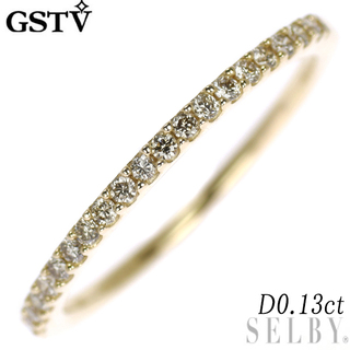 GSTV K18YG ダイヤモンド リング 0.13ct ハーフエタニティ(リング(指輪))