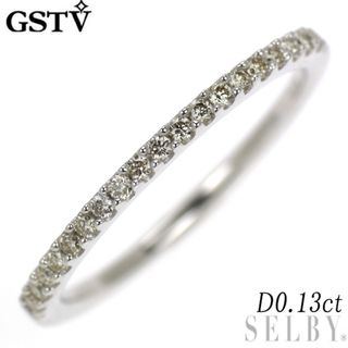 GSTV K18WG ダイヤモンド リング 0.13ct ハーフエタニティ(リング(指輪))