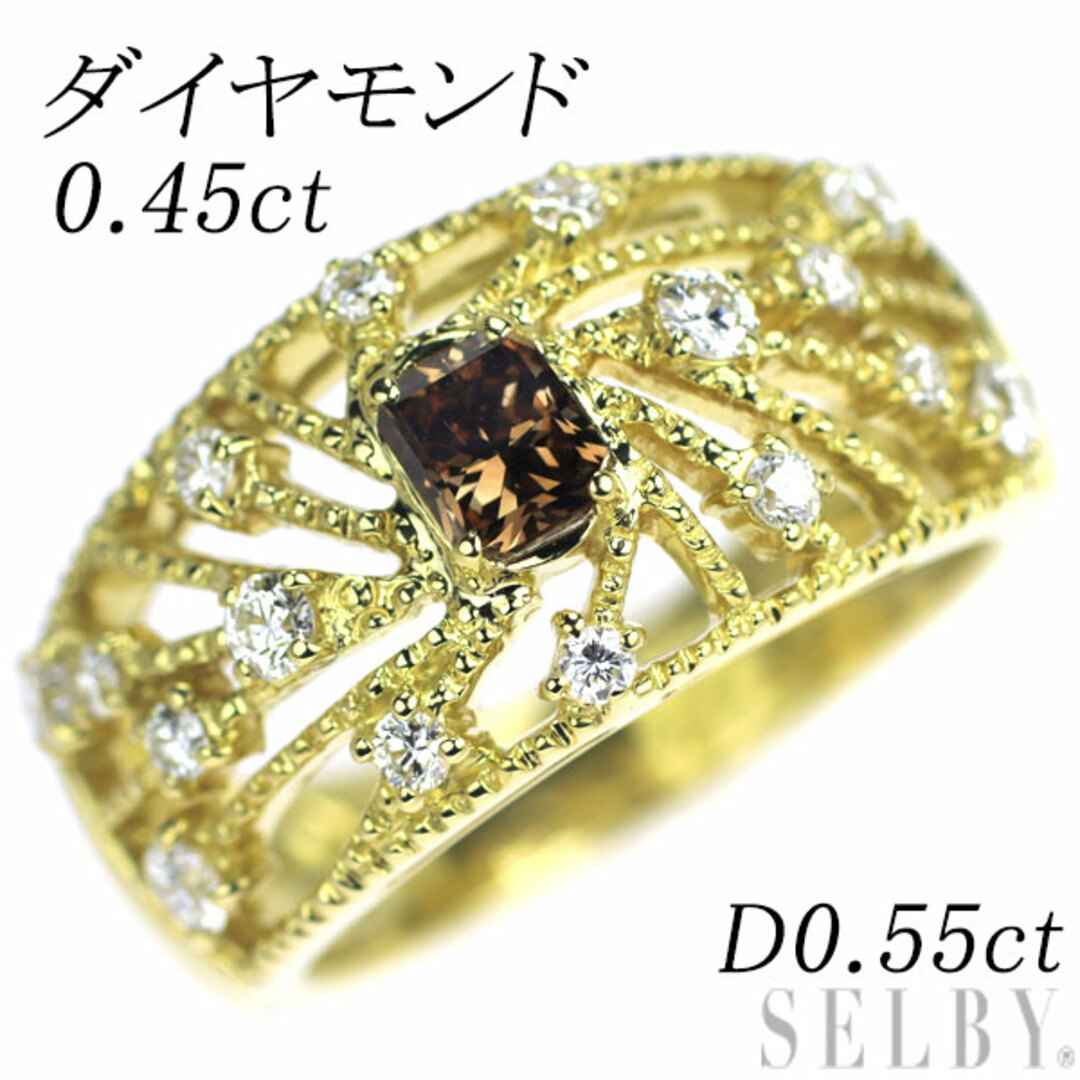 K18YG ダイヤモンド リング 0.45ct D0.55ct レディースのアクセサリー(リング(指輪))の商品写真