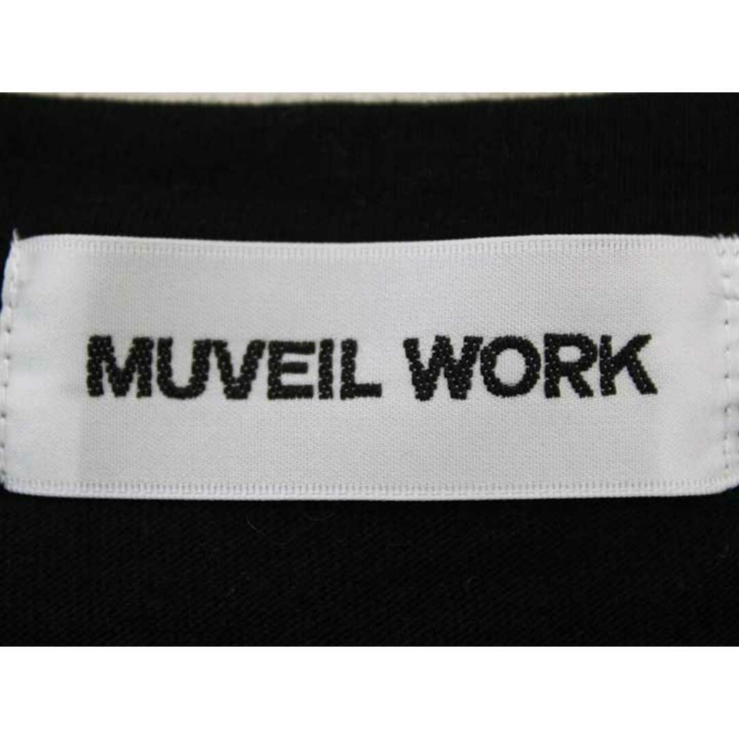 MUVEIL WORK(ミュベールワーク)の【春物 新入荷】‡MUVEIL WORK/ミュベールワーク‡袖レース切替カットソー/Tシャツ/半袖 ブラック/黒 レディース 38【中古】 春夏 423042 レディースのトップス(Tシャツ(半袖/袖なし))の商品写真