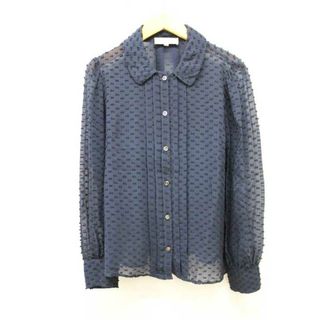 ポールアンドジョー(PAUL & JOE)の【春物新入荷】■PAUL&JOE/ポールアンドジョー■シアーブラウス/長袖 ネイビー/紺 レディース 2【中古】春夏 523042(シャツ/ブラウス(半袖/袖なし))