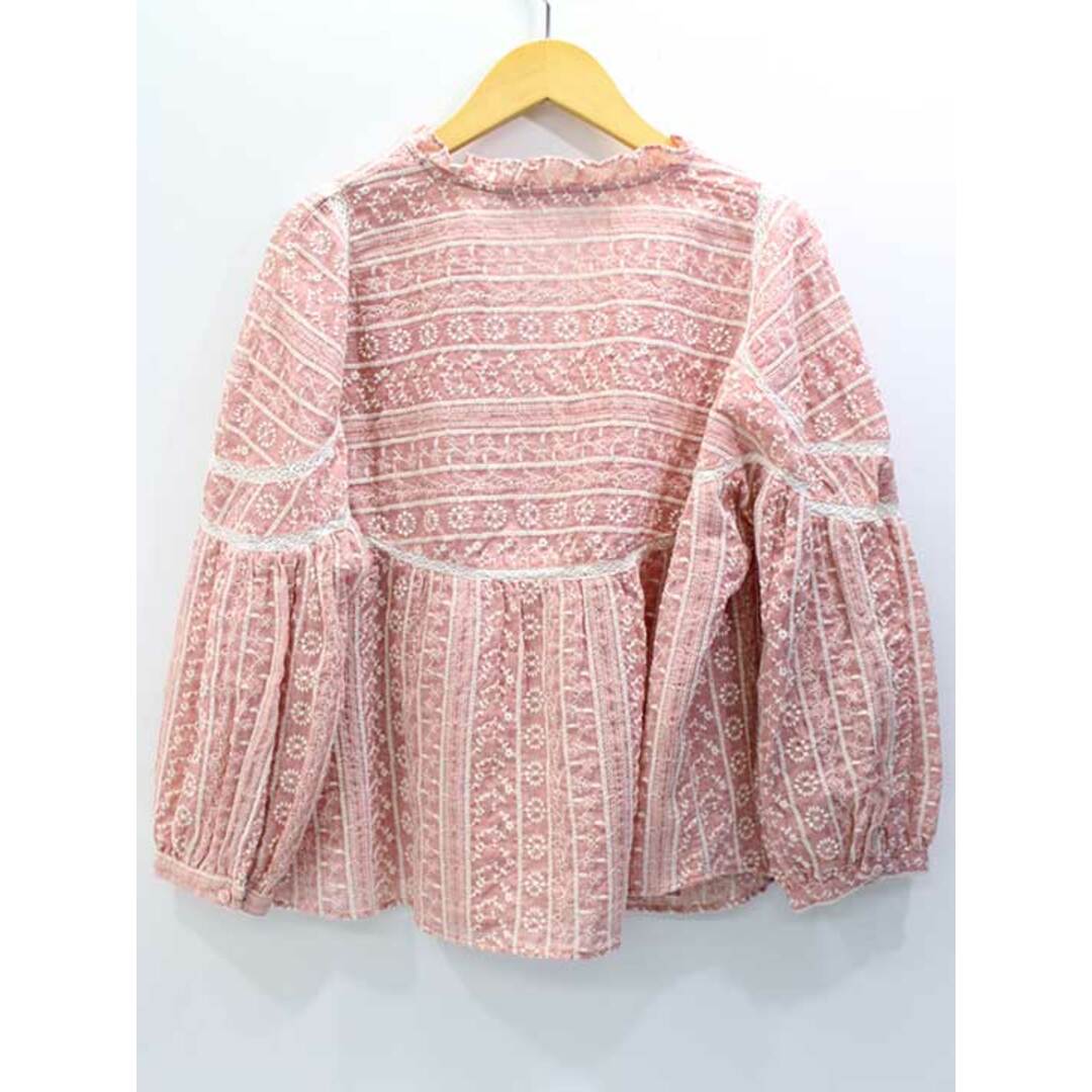 ZARA(ザラ)の【春物 新入荷】‡ZARA/ザラ‡総刺繍ブラウス/長袖 ピンク レディース XS【中古】 春夏 423042 レディースのトップス(シャツ/ブラウス(半袖/袖なし))の商品写真