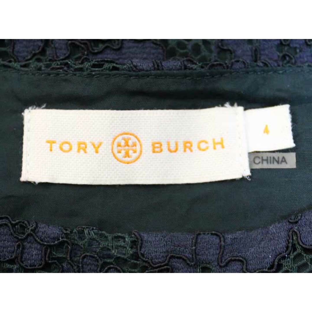 Tory Burch(トリーバーチ)の【春物 新入荷】☆TORY BURCH/トリーバーチ☆総レースプルオーバー/シャツ/ブラウス/プルオーバー/ボートネック/長袖 ネイビー/紺 レディース 4【中古】春夏 623042 レディースのトップス(シャツ/ブラウス(半袖/袖なし))の商品写真