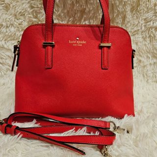 ケイトスペードニューヨーク(kate spade new york)のケイトスペード　ショルダーバッグ 2way レザー　赤　レッド ハンドバッグ(ショルダーバッグ)