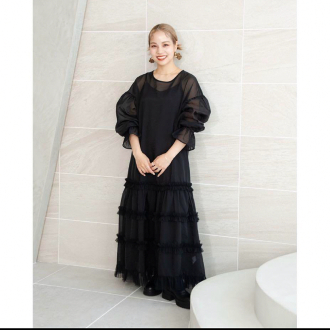 JUMELLE tulle layered op レディースのワンピース(ロングワンピース/マキシワンピース)の商品写真