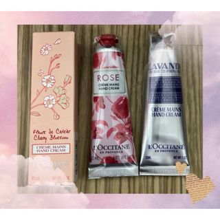 ロクシタン(L'OCCITANE)のロクシタン　ハンドクリーム　３本セット　チェリーブラッサム　ローズ　ラベンダー(ハンドクリーム)