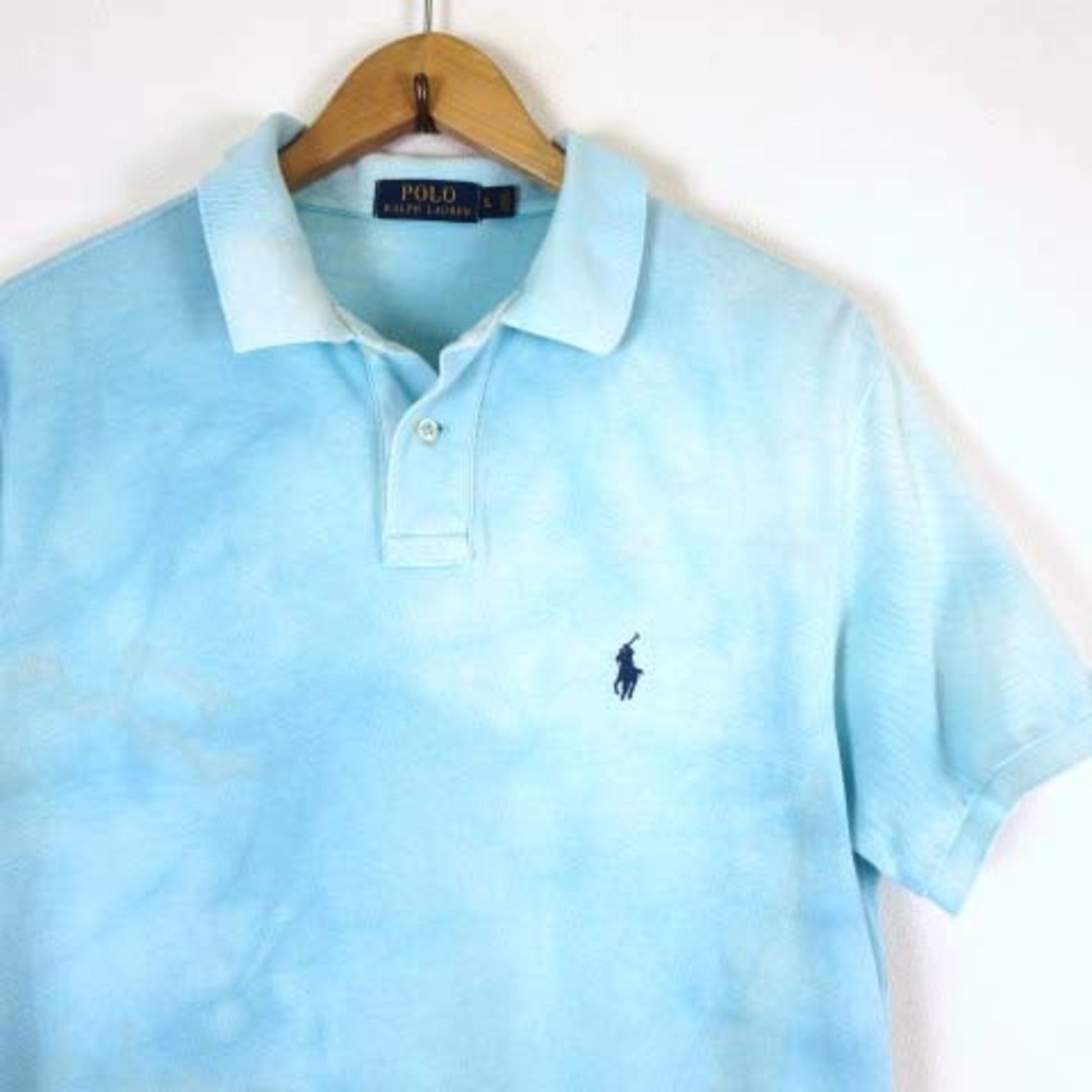 POLO RALPH LAUREN(ポロラルフローレン)のポロ ラルフローレン ポロシャツ 半袖 グラデーション L ターコイズブルー メンズのトップス(ポロシャツ)の商品写真