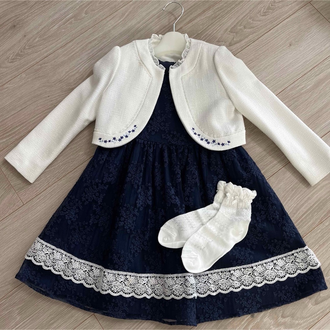 ELLE 入学式　発表会　ワンピース　セットアップ　120cm キッズ/ベビー/マタニティのキッズ服女の子用(90cm~)(ドレス/フォーマル)の商品写真