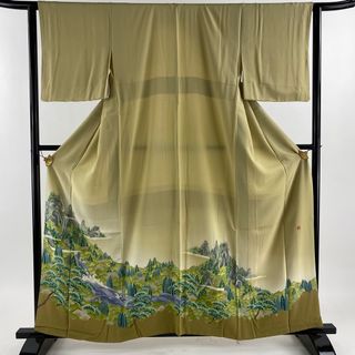 色留袖 身丈159.5cm 裄丈64.5cm 正絹 美品 秀品 【中古】(着物)