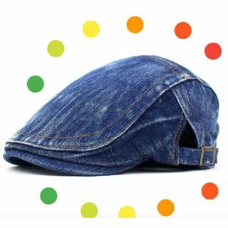 デニム ハンチング帽子 シンプル(ハンチング/ベレー帽)