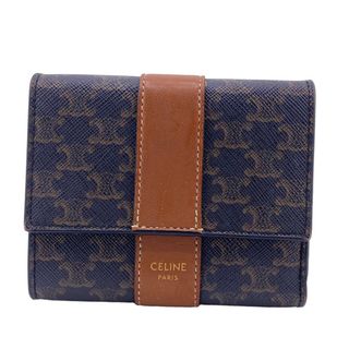 セリーヌ(celine)のセリーヌ CELINE 三つ折り財布
 トリオンフ コンパクトウォレット ブラウン(財布)