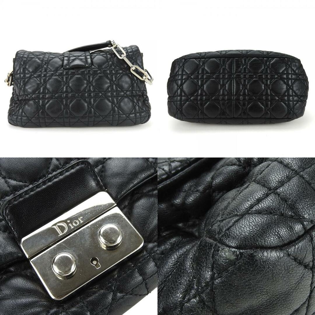 Dior(ディオール)の【中古】 ディオール ショルダーバッグ レディディオール レザー ブラック シルバー金具 カナージュ 肩掛け チェーン レディース 女性 Dior レディースのバッグ(ショルダーバッグ)の商品写真