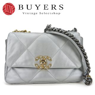 CHANEL - 【中古】 シャネル ショルダーバッグ シャネル19 AS1160 ココマーク マトラッセ レザー シルバー ゴールド金具 2WAYハンド チェーン 30番台 レディース 女性 CHANEL