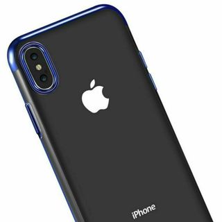 iPhone Xs MAX　TPU　ソフトクリアケース　（ブルー）(iPhoneケース)