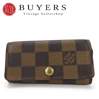 ルイヴィトン(LOUIS VUITTON)の【中古】 ルイ・ヴィトン キーケース ミュルティクレ4 N62631 ダミエキャンバス ブラウン ゴールド金具 4連 普段使い 小物 レディース メンズ LOUIS VUITTON(キーケース/名刺入れ)