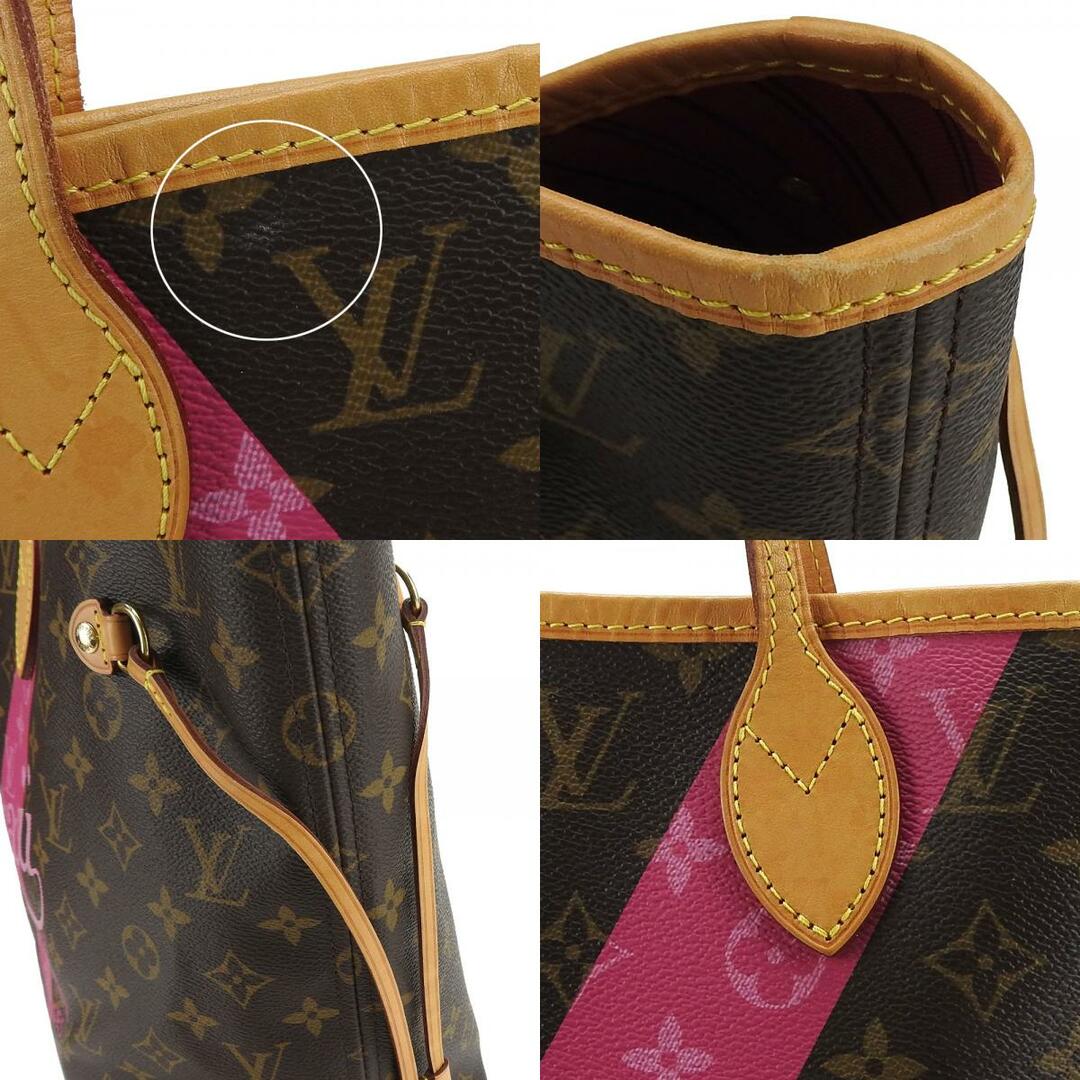 LOUIS VUITTON(ルイヴィトン)の【中古】 ルイ・ヴィトン トートバッグ ネヴァーフルMM M43299 モノグラムキャンバス ピンク ブラウン ゴールド金具 ハワイ限定 made in USA ポーチ付き レディース 女性 LOUIS VUITTON レディースのバッグ(トートバッグ)の商品写真