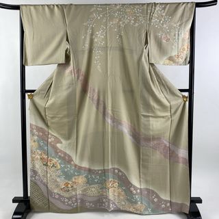 訪問着 身丈166.5cm 裄丈67cm 正絹 名品 【中古】(着物)