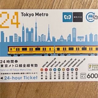 f@ 1枚 東京メトロ 24時間券 一日券 地下鉄 鉄道 乗車券 (鉄道乗車券)