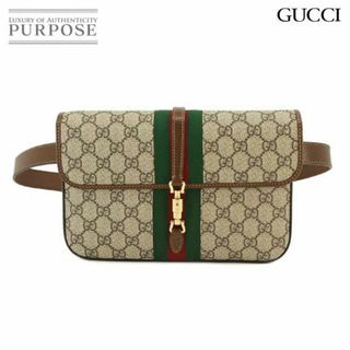 グッチ(Gucci)の未使用 展示品 グッチ GUCCI ジャッキー1961 GGスプリーム ベルト バッグ ウエスト ポーチ レザー ベージュ ブラウン 699930 VLP 90228394(ボディーバッグ)