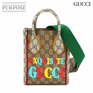 グッチ(Gucci)の未使用 展示品 グッチ GUCCI GGスプリーム 2way ミニ トート ショルダー バッグ マルチカラー 699406 VLP 90228572(トートバッグ)