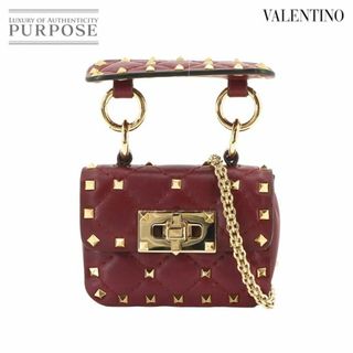 未使用 展示品 ヴァレンティノ ガラヴァーニ VALENTINO GARAVANI ロックスタッズ スパイク ハンド チェーン ショルダー バッグ VLP 90228888