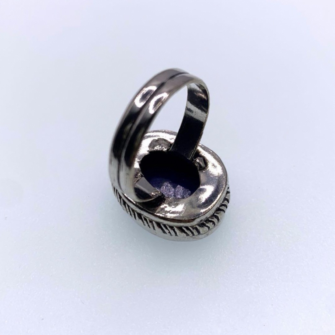 ヴィンテージ  アンティーク調　ラピスラズリ　天然石　925 ユニセックス　指輪 レディースのアクセサリー(リング(指輪))の商品写真