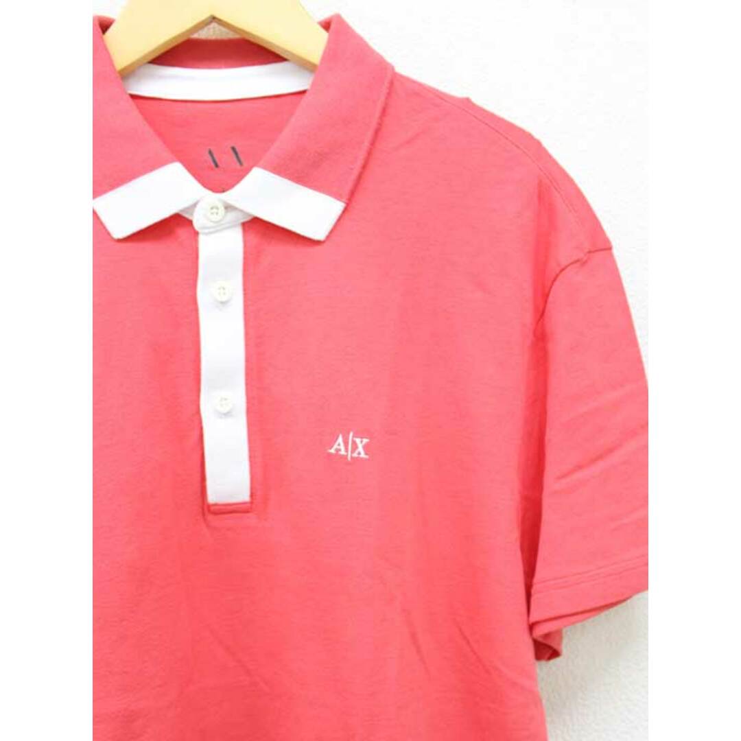 ARMANI EXCHANGE(アルマーニエクスチェンジ)の【春物新入荷】■ARMANI EXCHANGE/アルマーニエクスチェンジ■半袖ポロシャツ/半袖 レッド/赤 メンズ L【中古】夏 523042 メンズのトップス(ポロシャツ)の商品写真