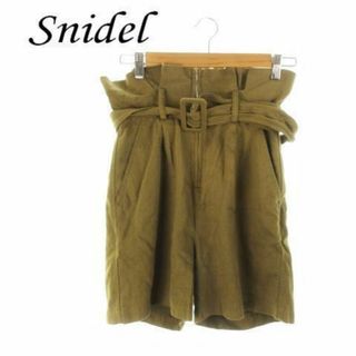 スナイデル(SNIDEL)のスナイデル パンツ ショート ハーフ ベルト 0 カーキ 210604YH21A(ショートパンツ)