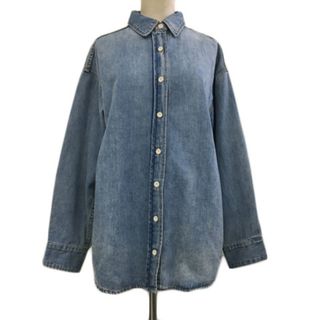 ベルシュカ(Bershka)のベルシュカ シャツ デニム スタンダード 長袖 USA XS-S 青 水色(シャツ/ブラウス(長袖/七分))