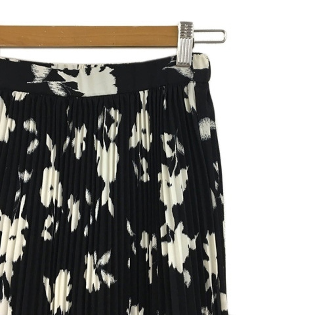 OPAQUE.CLIP(オペークドットクリップ)のオペークドットクリップ スカート プリーツ フレア ロング 38 M 黒 白 レディースのスカート(ロングスカート)の商品写真