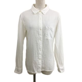 ヤヌーク(YANUK)のヤヌーク Y-SHIRT シャツ スタンダード 無地 長袖 XS 白(シャツ/ブラウス(長袖/七分))